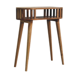 Artisan Ariella Solid Wood Console Table with Slim Profile – Japandi Hallway Furniture, Beige