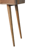 Artisan Furniture Solid Wood Dressing Table with Foldable Mirror & Drawers – Nordic Style, Oak-ish Finish, Beige