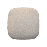 Artisan Furniture Boucle Square Footstool with Solid Wood Nordic Legs – Upholstered Accent Seat, Cream