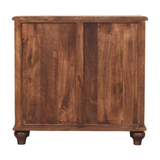 Artisan Furniture Solid Wood Camille 3 Drawer Chest with Curved Legs – Bedroom Storage, Brown