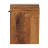 Artisan Newton Mini Solid Wood Nightstand with Drawer & Shelf – Compact Bedside Table, Brown
