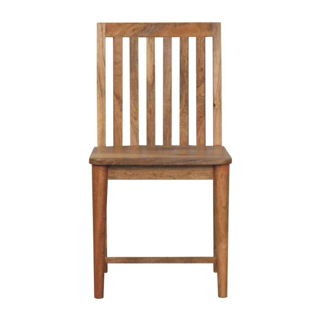 Artisan Furniture Solid Wood Ariella Dining Chair – Contemporary Japanese Design, Oak-ish Finish, Beige