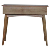 Artisan Furniture Hallway Console Table with 2 Drawers – Nordic Style Solid Mango Wood, Brown