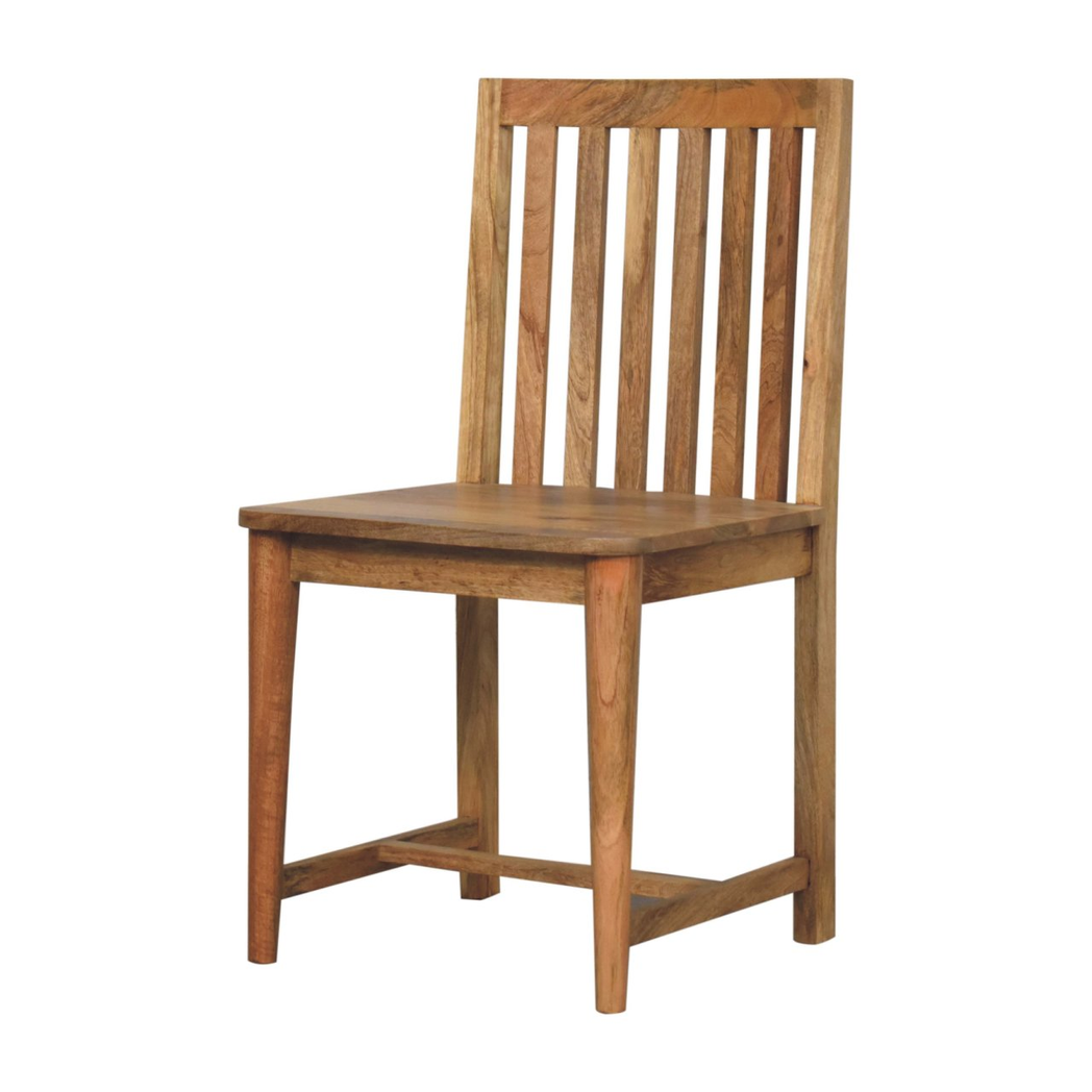 Artisan Furniture Solid Wood Ariella Dining Chair – Contemporary Japanese Design, Oak-ish Finish, Beige