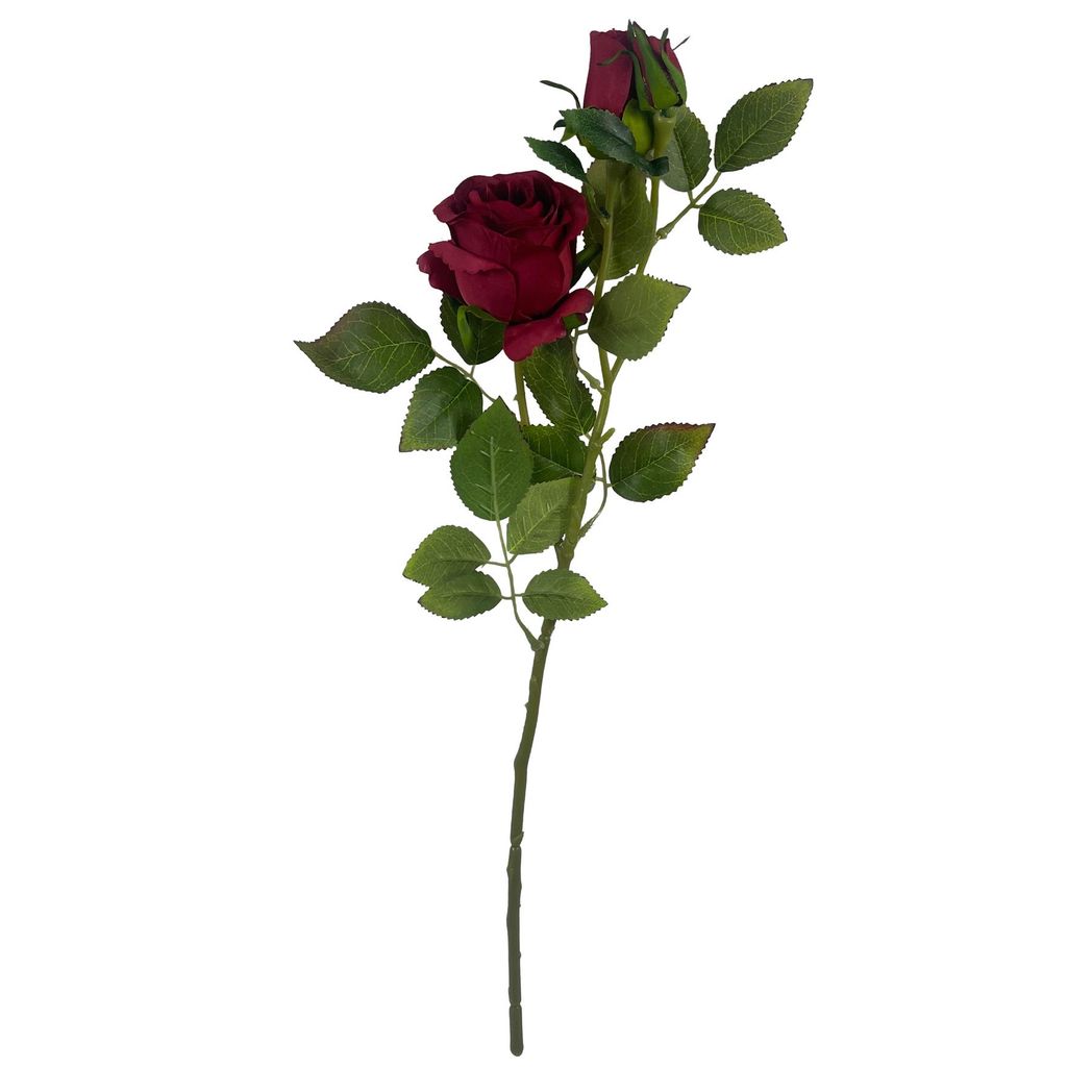 Pack of 6 Artificial Red Roses, 60cm Lifelike Stems – Home, Office & Event Decor, Red