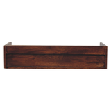 Artisan Furniture Solid Wood Belmont Wall-Mounted Console Shelf with 1 Drawer – Space-Saving Entryway Storage, Dark Brown