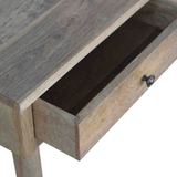 Artisan Furniture Hallway Console Table with 2 Drawers – Nordic Style Solid Mango Wood, Brown