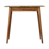 Artisan Furniture Solid Mango Wood Mini Nordic Style Writing Desk with 1 Drawer – Oak-ish Finish, Brown