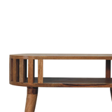 Artisan Ariella Solid Wood Console Table with Slim Profile – Japandi Hallway Furniture, Beige