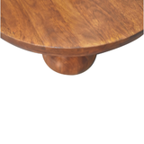 Artisan Furniture Central Ball Table in 100% Solid Mango Wood with Ball Feet – Living Room, Chestnut Brown