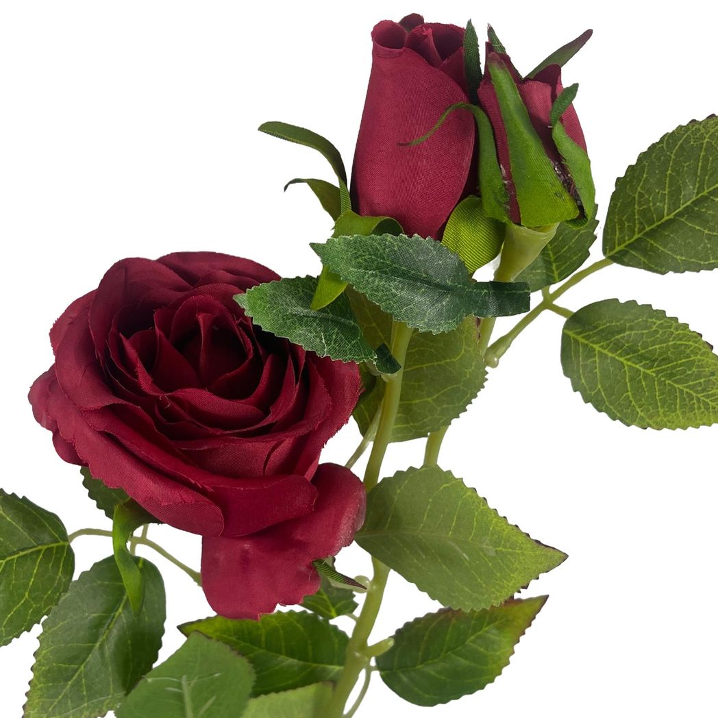 60cm Artificial Red Rose Flower – Lifelike Bloom for Home, Office or Events, Red