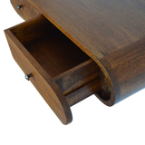 Artisan Furniture Solid Wood Floating London Console Table with 2 Drawers – Wall Mounted, Chestnut, Dark Brown