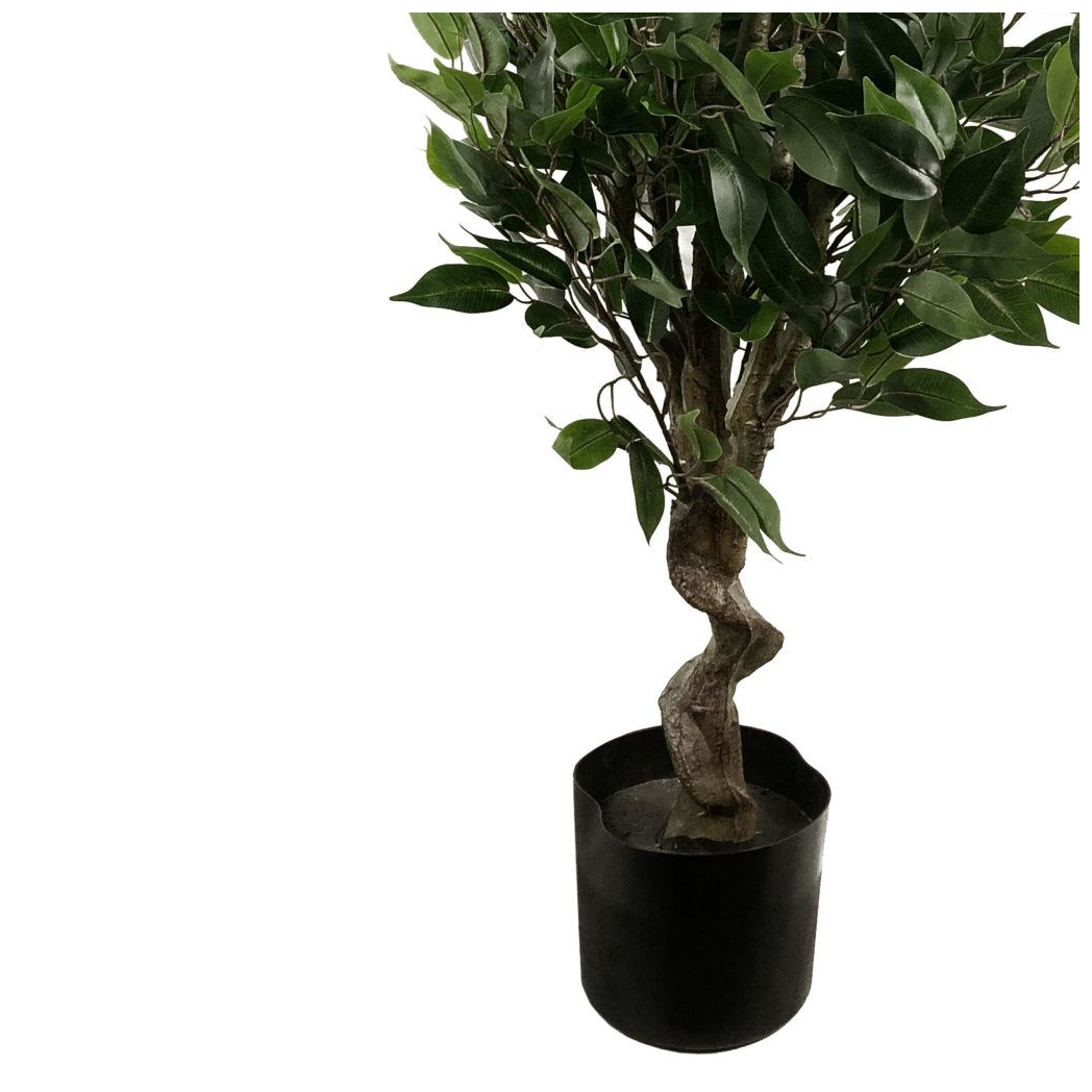 110cm Artificial Evergreen Ficus Tree with Wired Stems and Pot – Realistic Indoor Faux Plant
