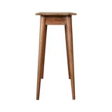 Artisan Furniture Solid Mango Wood Mini Nordic Style Writing Desk with 1 Drawer – Oak-ish Finish, Brown