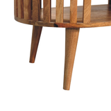 Artisan Ariella Solid Wood Coffee Table with Open Slot – Japandi Style Living Room Furniture, Brown