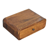 Artisan Avora Wall-Mounted Solid Wood Nightstand with Drawer – Floating Bedside Table, Honey Caramel