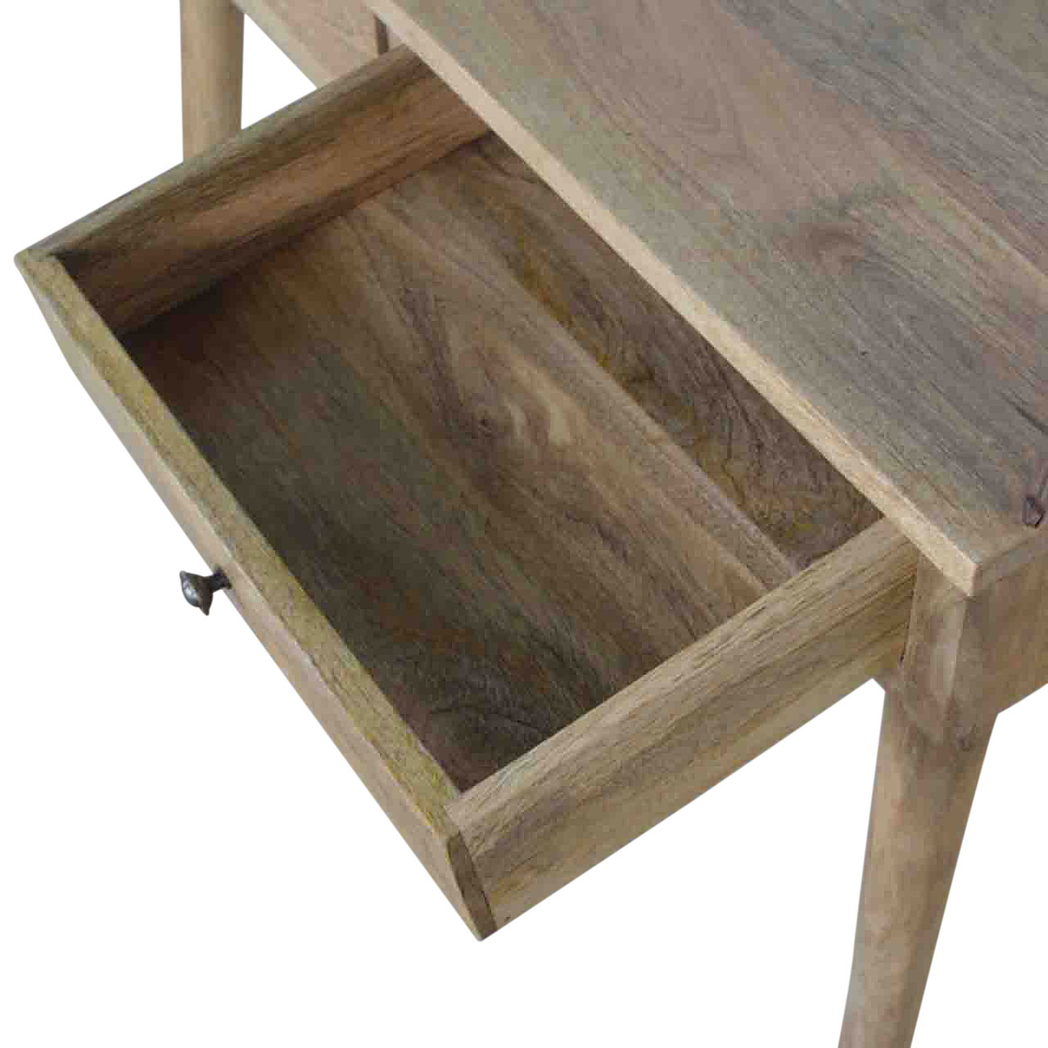Artisan Furniture Hallway Console Table with 2 Drawers – Nordic Style Solid Mango Wood, Brown