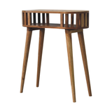 Artisan Ariella Solid Wood Console Table with Slim Profile – Japandi Hallway Furniture, Beige